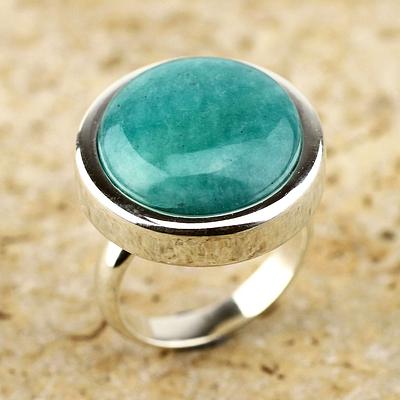 Amazonite cocktail ring