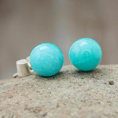 Amazonite stud earrings