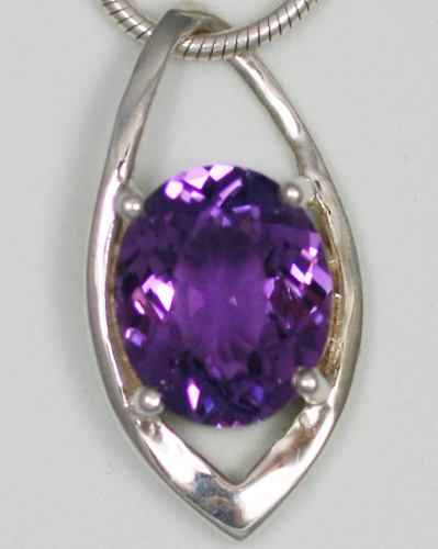 Amethist Silver pendant