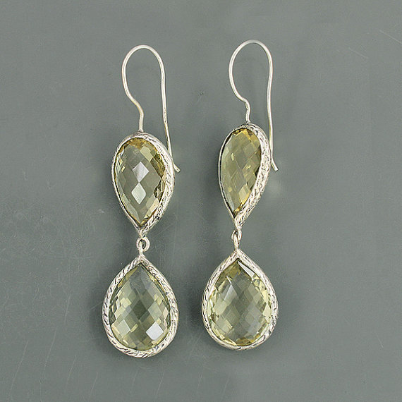 Citrine Faceted Gemstone Earrings, 925 Sterling Silver Earrings, Women's Gift Large Gift Jewelry, Designer Birthstone Gift Earrings Jewelry