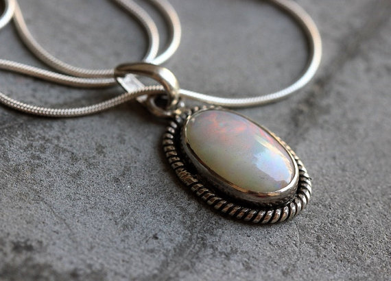 Ethiopian opal pendant Natural Opal pendant Gemstone Artisan pendant