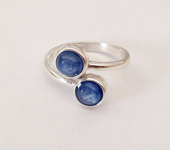 Gemstone ring, Kyanite ring, gemstone jewelry, blue sterling ring, blue silver ring, .925 sterling, blue gem ring.
