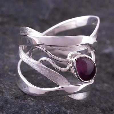 Modern Sterling Silver Single  Band Ring