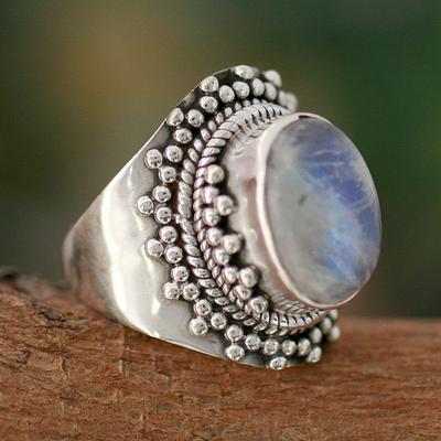Moonstone Cocktail Ring  Sterling Silver Jewelry