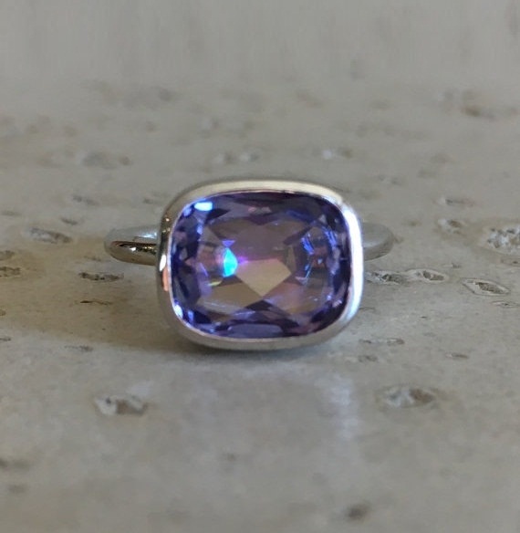 Rectangle Mystic Topaz Ring- Promise Ring- Topaz Ring- Gemstone Ring- Stack Ring- Unique Ring- Sterling Silver Ring