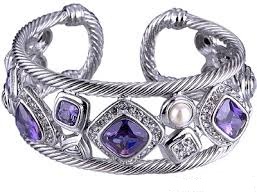 Silver Chain Pave CZ bracelets