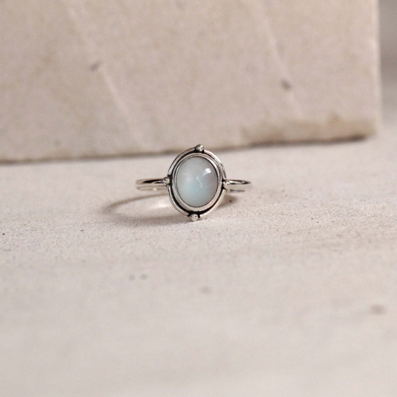 Simple Moonstone Ring, Sterling Silver Rings, Jewelry, Bohemian, Moonstone Jewelry, Moonstone Ring, Gemstone Ring, Gypsy Ring, Boho Ring,