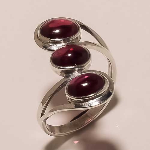 Sterling Silver Garnet Ring