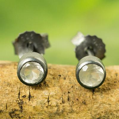 Sterling Silver  Faceted Moonstone