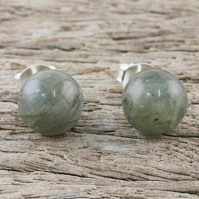 Sterling Silver and Labradorite Stud Earrings 