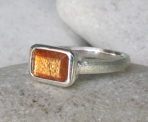 Sunstone Ring- Sun Ring- Stone Ring- Gemstone Ring- Gifts for Her- Classic Ring- Bezel Ring- Cabochon Ring- Ring