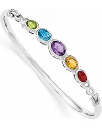925 sterling silver gemstone handmade bangle