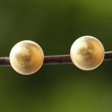 18k Gold Plated Sterling Silver Stud Earrings 