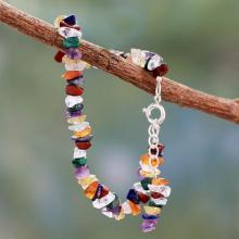 Adjustable Beaded Gemstone Chakra Bracelet