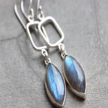 Amazing FIRE NATURAL LABRADORITE Gemstone Earrings Birthstone Earrings  Fashion Beach Earrings Handmade Earrings  Dangle Earrings