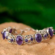 Amethyst Bracelet Handcrafted in Sterling Silver Jewelry