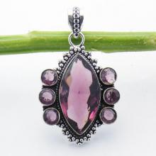 Amethyst Hydro Silver Pendant - Amethyst Hydro Vintage Jewelry - Designer Xmas Gift Jewelry