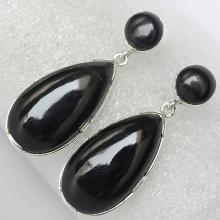 Black Onyx Earring , It Can Help Release Negative Emotions Such As Sorrow And Grief, Solid Sterling Silver Gemstone