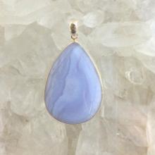 Blue Lace Agate Pendant  Blue Lace Agate Jewelry  Blue Lace Agate  Gemstone Pendant Gemstone Jewelry Blue Pendant