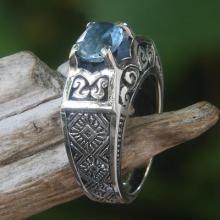 Blue Topaz Ring Sterling Silver