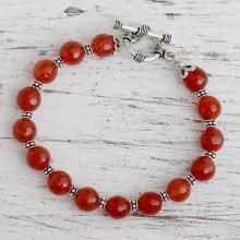 Carnelian beaded bracelet