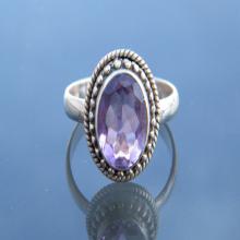 Charming Amethyst Ring, Purple Gemstone Ring, Sterling silver Ring