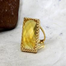  Citrine statement ring,gold ring,rectangle ring,Citrine ring,cocktail ring,gemstone ring,November birthstone ring.jpg
