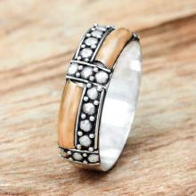 Crafted Gold Accent Ring