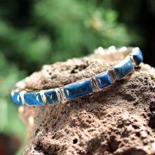 Fair Trade Sterling Silver Wristband Lapis Lazuli Bracelet