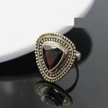 Garnet Ring, Sterling Silver Ring , Gemstone Ring