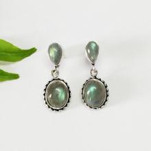 Gorgeous FIRE LABRADORITE Gemstone Earrings - Birthstone Earrings - Fashion Beach Earrings - Handmade Earrings - Drop Earrings