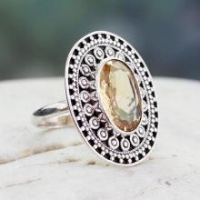 Hand Made Dramatic Citrine Ring