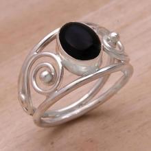 Handmade Sterling Silver and Onyx Ring