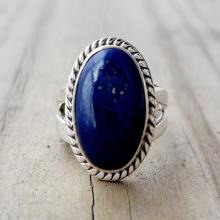 Lapis Ring - Blue Lapis Lazuli Ring - Lapis Jewelry - Silver Ring - Gemstone Ring - Blue Stone Ring - Nepalese Tibetan Jewelry