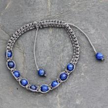 Lapis lazuli Shambhala-style bracelet