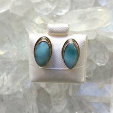 Larimar Stud Earrings  Larimar Jewelry  Larimar  Gemstone Earrings  Gemstone Jewelry  Caribbean Jewelry  Ocean Jewelry  Stud Earrings