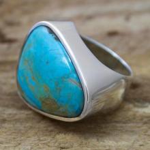 Mexican Taxco Silver  Turquoise Women's Ring