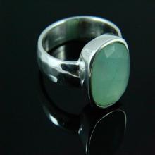 Natural Chrysoprase Ring, Stone Ring, Chrysoprase Jewelry, Gemstone Ring, Hammered Ring, 925 Silver Plated, Silver Ring, Gemstone Jewelry