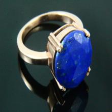 Natural Lapis Lazuli Ring, Lapis Jewelry, Lapis Lazuli Ring, Gemstone Ring, 18K Rose Gold Plated, Rose Gold Ring, Gemstone Jewelry