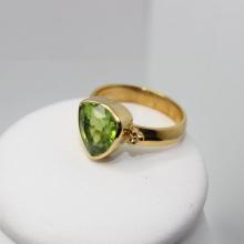 Peridot Ring , Sterling Silver Ring , Gemstone Ring