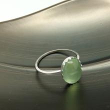 Prehnite Ring, Sterling Silver Ring, Stacking Ring, Stacker Ring, Mint Green Ring, Handmade Ring, Personalized Ring, Custom Size Ring