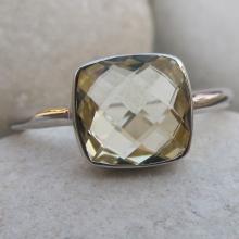 Quartz Ring- Topaz Ring- Stone Ring- Amethyst Ring- Gemstone Rings- Lemon Quartz Ring- Silver Ring- Topaz Ring- Bezel Ring