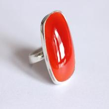 Rectangle ring - Carnelian ring - Carnelian Jewelry - Sterling silver - gemstone ring - Gift for her