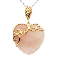 Rose gold plated silver jewellery pendant