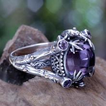 Silver Ring with Gold Accents