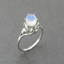 Vintage Style Moonstone Ring, Moonstone Engagement Ring, Antique Style Silver Ring With Moon Stone Gemstone, Friendship Ring, Gemstone Ring.