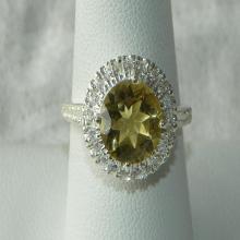 Yellow Topaz Ring Amazing Handmade Lemon Semiprecious Faceted Gemstone Ring Sterling Silver  Gemstone Jewelry