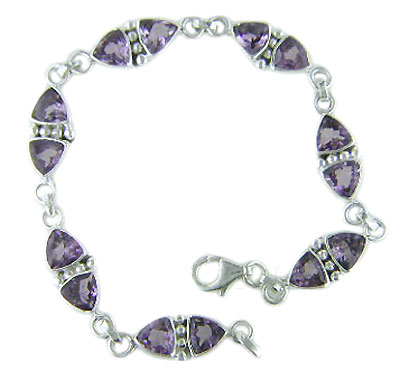 stylish trilian shape sterling bracelet